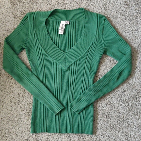 Energie Sweaters - Green ribbed sweater